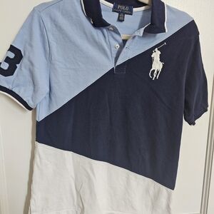 Ralph Lauren Navy and Light Blue Polo